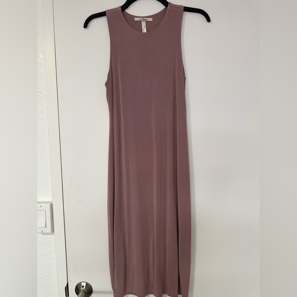 Neutralnatural midi dress in Blush Pink